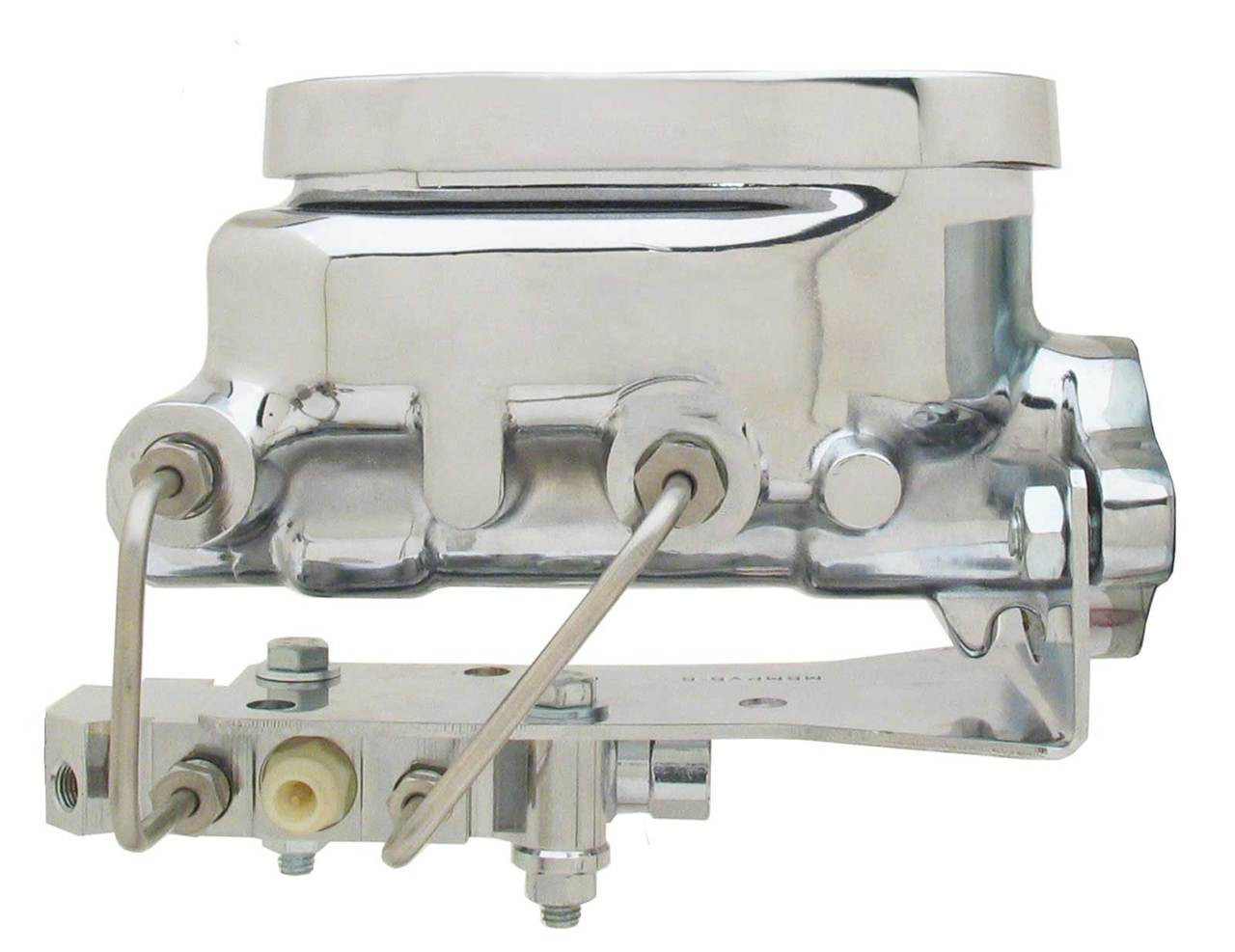 Bexar Pro Components Universal Chrome Flat-Top Master Cylinder Kit | Bottom Mount | Disc-Drum Proportioning Valve