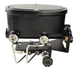 Bexar Pro Components Universal Black Oval Master Cylinder Kit | 1-Inch Bore | Adjustable Proportioning Valve