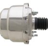 Bexar Pro Components 7-inch dual diaphragm vacuum power brake booster canister in a high-luster polished chrome finish.