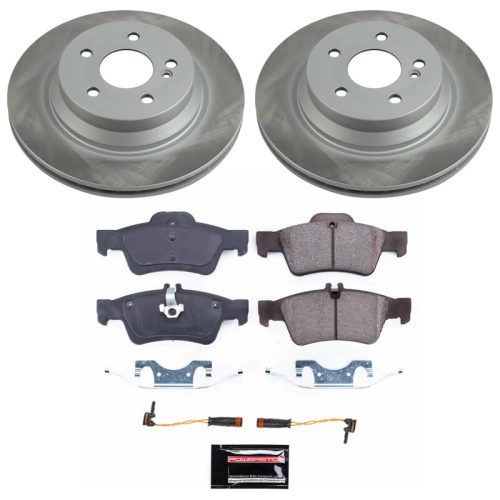 2004-2009 Mercedes-Benz E350/E500 Rear Semi-Coated Rotor Brake Assembly - Heavy-Duty Replacement for Fleet Vehicles