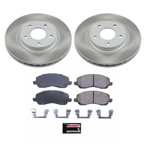 2008-2011 Dodge Avenger Front Semi-Coated Rotor Brake Assembly with Low-Dust Ceramic Pads - Premium Replacement