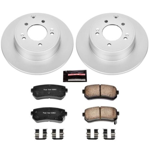 2014-2016 Hyundai Tucson & Sonata Heavy-Duty Rear Brake Rotor and Ceramic Brake Pad Assembly - Premium Replacement