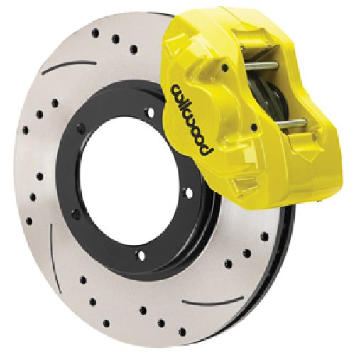 1984-1989 Porsche 911 Front Brake Rotor Kit with D45 Drilled Rotors and Flex Lines - Premium Replacement
