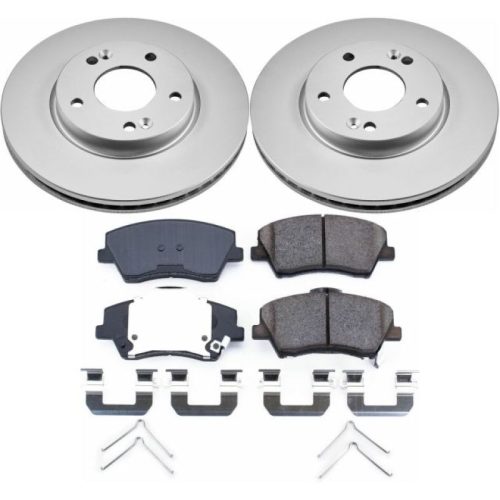 2017-2018 Hyundai Elantra Front Brake Rotor and Ceramic Pad Assembly - Premium Replacement