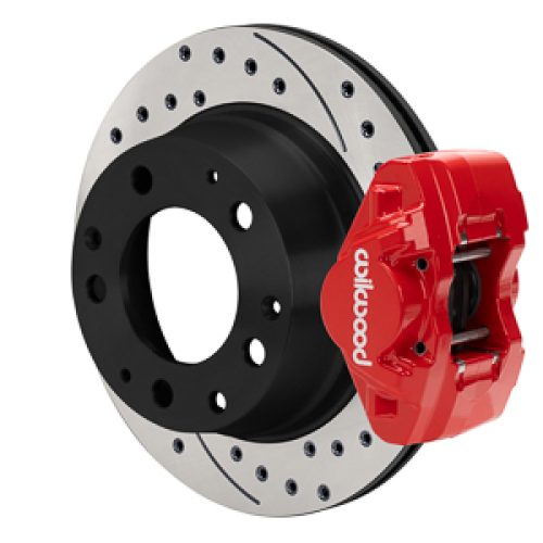 1969-1983 Porsche 911 Rear Brake Disc and Caliper Assembly with Premium Coated Solid Face Rotors - Heavy-Duty Fleet Brake Component