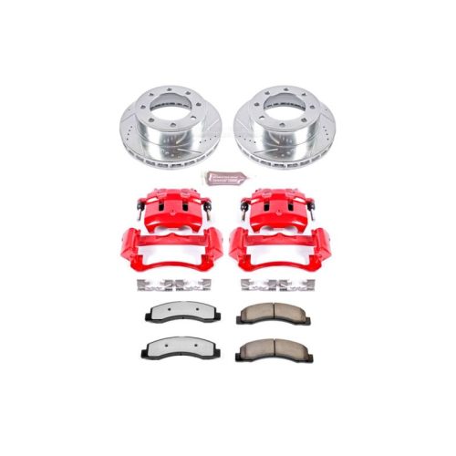 2002-2004 Ford F-250 Super Duty Front Z36 Truck & Tow Brake Upgrade Kit with Drilled & Slotted Rotors and Carbon-Fiber Ceramic Pads - Premium Replacement