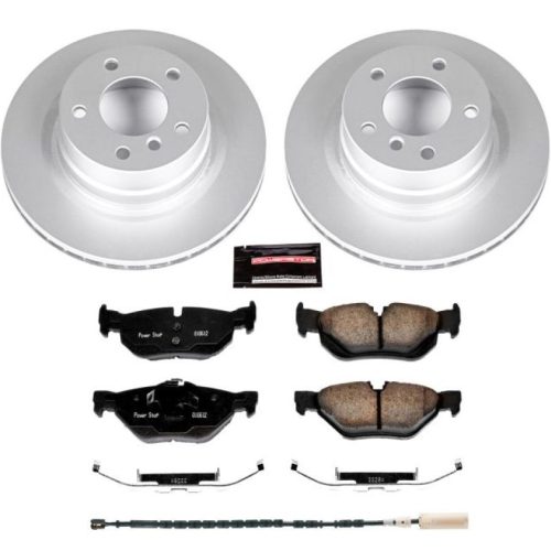 2011-2013 BMW 328i Rear Brake Rotor and Pad Assembly - Heavy-Duty Coated Rotor and Ceramic Brake System for Reliable Towing and Daily Driving - Premium Replacement
