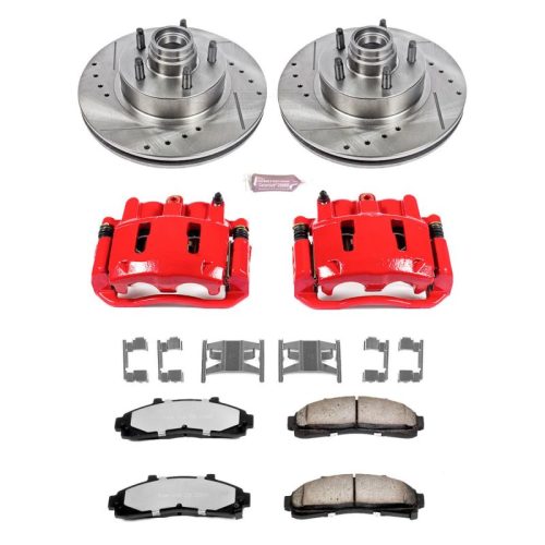 2001 Mercury Mountaineer & 2000-2001 Ford Explorer Heavy-Duty Truck & Tow Brake Upgrade Kit with Drilled & Slotted Rotors - Premium Replacement