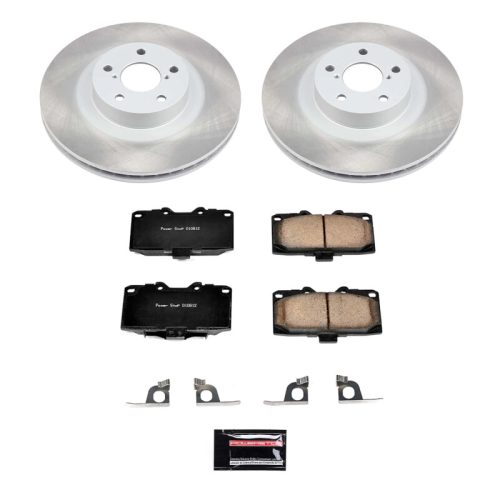2006-2007 Subaru Impreza Front Semi-Coated Rotor Brake Assembly with Ceramic Pads - Premium Replacement