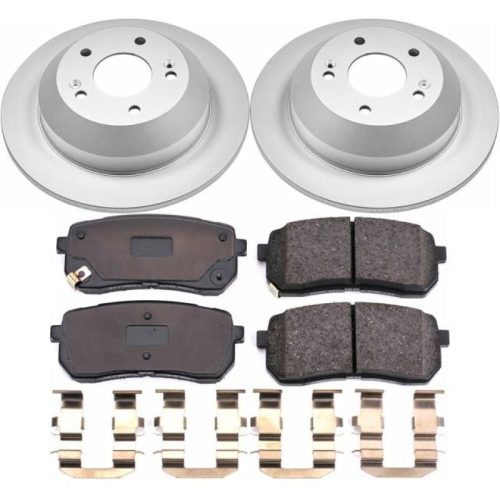 2015-2016 Kia Sedona Rear PowerStop Z17 Evolution Geomet Coated Brake Rotor and Pad Assembly - Heavy-Duty Fleet Replacement