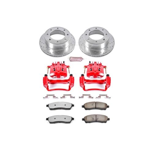 2002-2004 Ford F-250 Super Duty Rear Z36 Truck & Tow Brake Upgrade Kit with Drilled & Slotted Rotors - Premium Replacement
