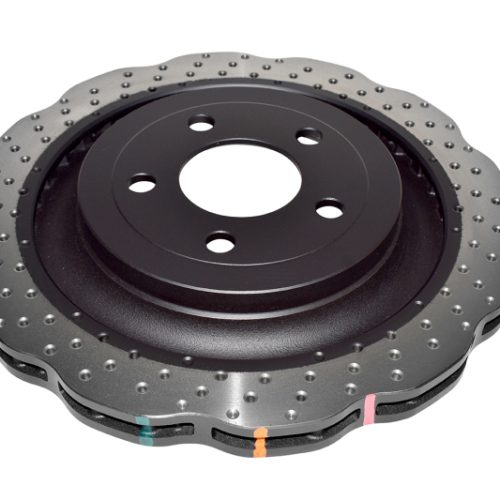 DBA 4000 Series Wavy Drilled Front Brake Rotor - 2012-14 Volkswagen CC Performance Replacement - Image 3