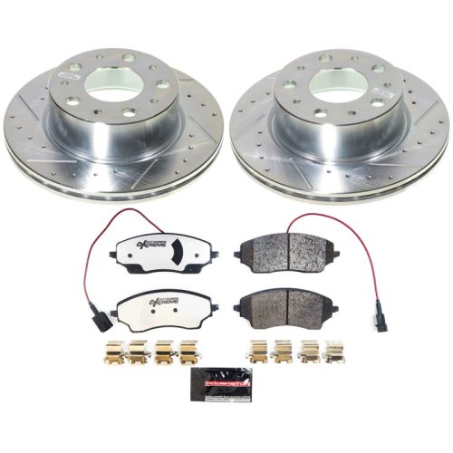 2022-2024 Ram ProMaster 1500, 2500, 3500 Rear Z36 Truck & Tow Brake Upgrade Kit - Heavy-Duty Drilled & Slotted Rotors with Carbon-Fiber Ceramic Pads - Premium Replacement