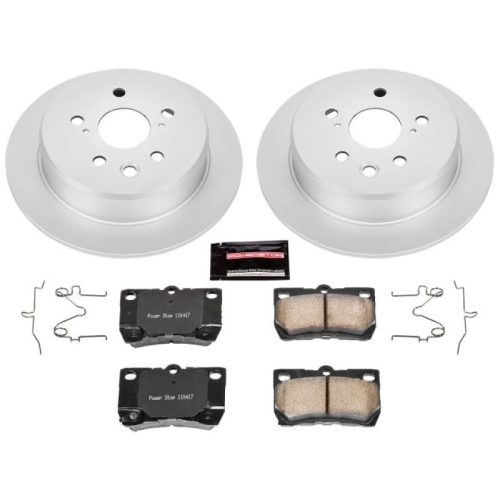 2006-2013 Lexus IS250 Rear Brake Rotor and Ceramic Brake Pad Assembly - Premium Replacement