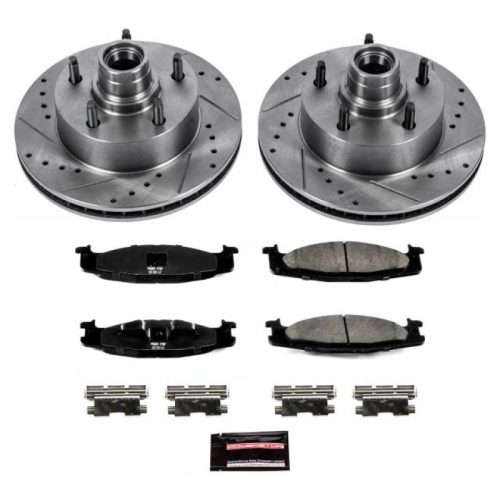 1994-1998 Ford E-150 Front Z23 Evolution Sport Brake Assembly with Drilled & Slotted Rotors - Premium Replacement