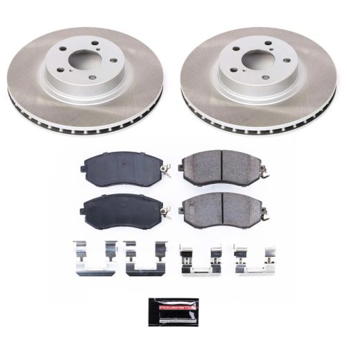 2011-2015 Subaru Impreza & 2011-2015 Subaru BRZ Front Semi-Coated Rotor Brake Assembly - Premium Replacement