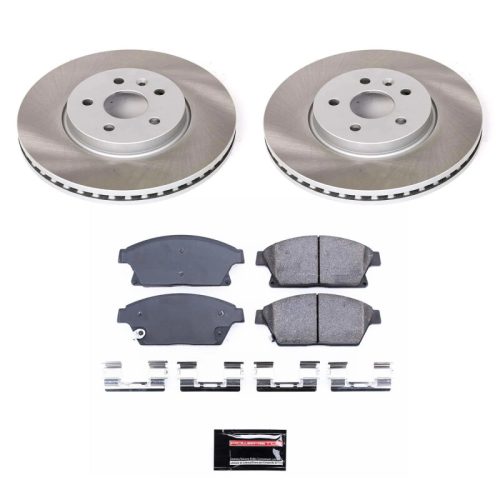 2015-2017 Chevrolet Trax Front Semi-Coated Rotor Brake Kit with Ceramic Pads - Premium Replacement