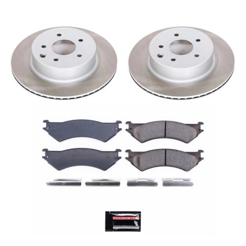 2004-2005 Ford E-250, E-350 Super Duty Rear Semi-Coated Rotor Brake Assembly - Premium Replacement