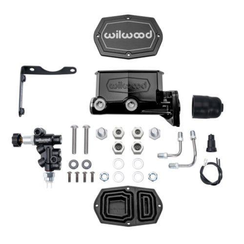 261-17799-BK Wilwood MOPAR Compact Tandem Master Cylinder Kit with P-Valve for Automotive Drop-in