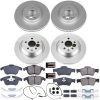 2012-2015 Land Rover Range Rover Evoque Front & Rear Z23 Coated Brake Kit by PowerStop - Heavy-Duty Replacement for European Vehicles