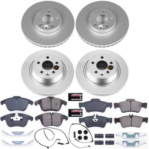 2012-2015 Land Rover Range Rover Evoque Front & Rear Z23 Coated Brake Kit by PowerStop - Heavy-Duty Replacement for European Vehicles