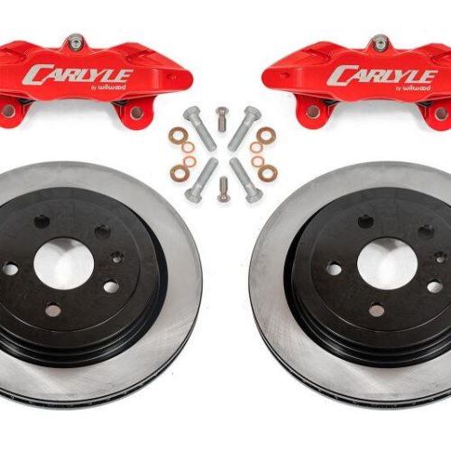 2011-2013 Chevrolet Corvette C5 and C6 Brake Kit for 15-Inch Conversion with Solid Rotors and Red Calipers - Premium Replacement