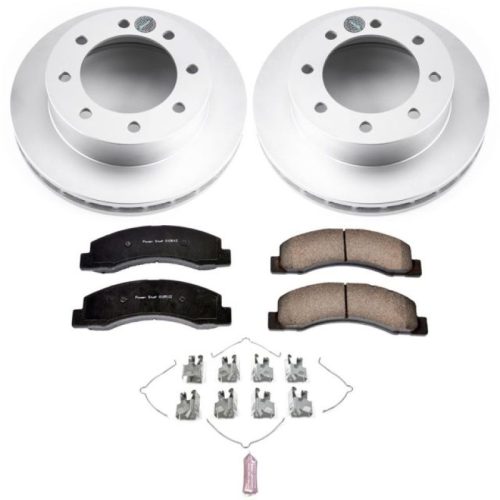 1999 Ford F-250 Super Duty Front Z17 Evolution Geomet Coated Brake Rotor & Ceramic Pad Assembly - Premium Replacement