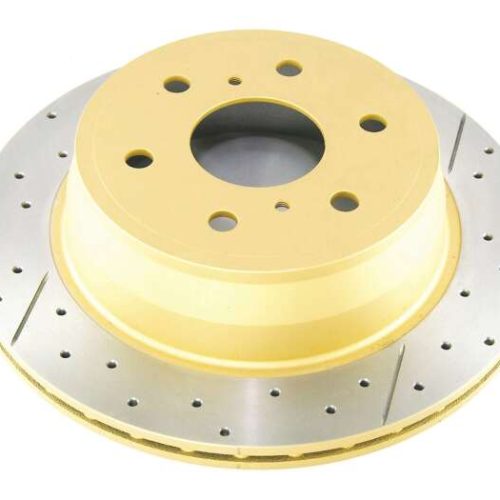 DBA X Gold Street Series Drilled and Slotted Rotor for Cadillac Escalade 2010 Chevrolet Avalanche 2010 GMC Yukon - Premium Replacement - Image 6