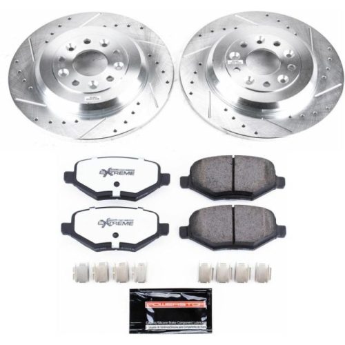 2009-2011 Ford Flex Rear Z36 Truck & Tow Brake Kit - Heavy Duty Drilled & Slotted Rotor and Carbon-Fiber Ceramic Brake Pads - Premium Replacement