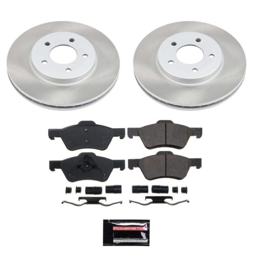 2010-2012 Ford Escape & 2010-2012 Mazda Tribute Front Heavy-Duty Semi-Coated Rotor Brake Assembly - Premium Replacement