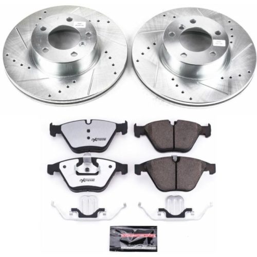 2011-2015 BMW 328i xDrive & 2012-2015 BMW X1 Z26 Street Warrior Brake Upgrade Kit - Heavy-Duty Drilled & Slotted Rotors with Carbon-Fiber Ceramic Pads