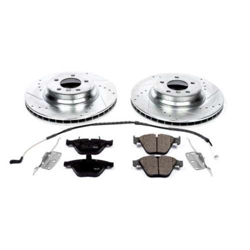 2007-2010 BMW 3 Series 335xi Front Z23 Evolution Sport Brake Rotor and Carbon-Fiber Ceramic Brake Pad Assembly - Premium Replacement