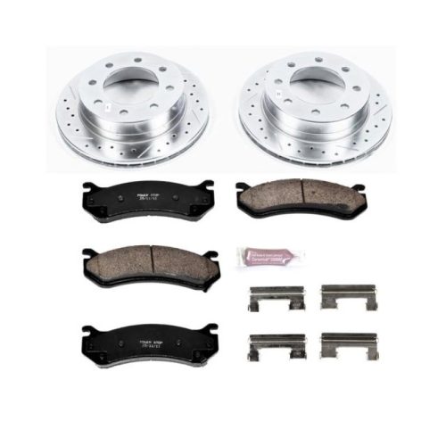 2004-2005 GMC Yukon XL 2500 & Chevrolet Silverado 1500 HD Rear Brake Rotors and Carbon-Fiber Ceramic Brake Pads - Heavy-Duty Performance Replacement