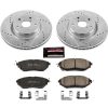 2015 Subaru Legacy, Outback & WRX Heavy-Duty Drilled & Slotted Brake Rotor and Carbon-Fiber Ceramic Brake Pads Upgrade - Premium Replacement