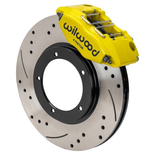 1950-1974 Porsche 911 Front Powerlite Brake Rotor and Caliper Assembly - Drilled & Slotted Heavy-Duty Brake System - Premium Replacement