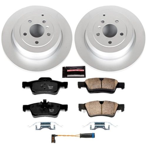 2010-2012 Mercedes-Benz R350, 2006-2012 Mercedes-Benz R500 & ML450 Heavy-Duty Evolution Geomet Coated Brake Rotor and Carbon-Fiber Ceramic Pad Assembly - Premium Replacement