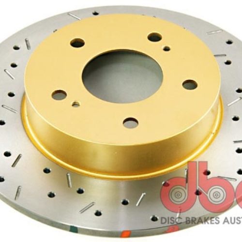 DBA 4000 Series Drilled and Slotted Rear Rotor for Nissan Maxima and Infiniti I35 1995-2004 - Premium Replacement