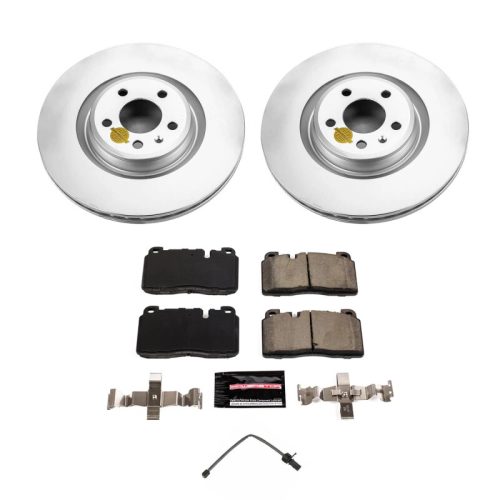 2013-2015 Audi Q5 Front Z23 Coated Brake Rotor and Carbon-Fiber Ceramic Pad Assembly - Premium Replacement