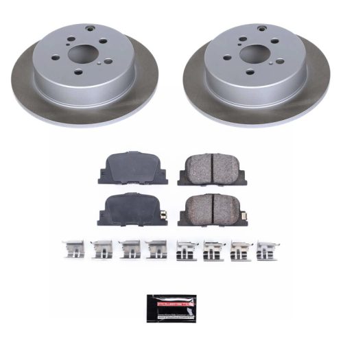 2005-2010 Scion tC Rear Semi-Coated Rotor and Ceramic Brake Pad Assembly - Heavy-Duty Fleet Replacement