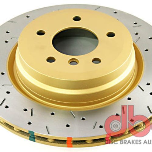 DBA 4000 Series Rear Drilled and Slotted Rotor for BMW 335i and X1 (2007-24) - Premium Replacement