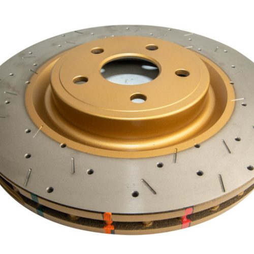 DBA 4000 Series XS Gold Drilled and Slotted Front Rotor for Jeep Grand Cherokee and Dodge Durango (2015-20) - Premium Replacement - Image 2