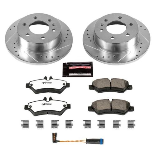 2007-2009 Dodge Sprinter 3500 Rear Z36 Truck & Tow Brake Upgrade Kit - Heavy-Duty Drilled & Slotted Rotors with Carbon-Fiber Ceramic Pads - Premium Replacement