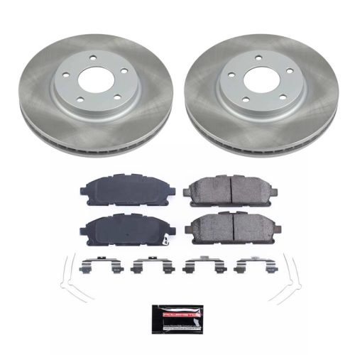 2011-2013 Nissan Quest Front Semi-Coated Rotor Brake Assembly with Ceramic Pads - Premium Replacement