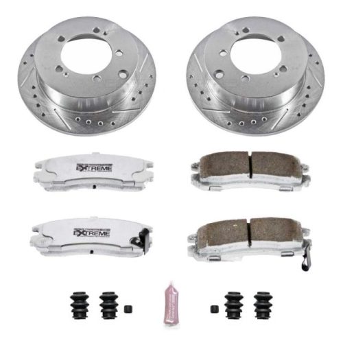 1994-2003 Mitsubishi Eclipse & 1995 Chrysler Sebring Heavy-Duty Performance Brake Upgrade Kit with Drilled & Slotted Rotors - Premium Replacement