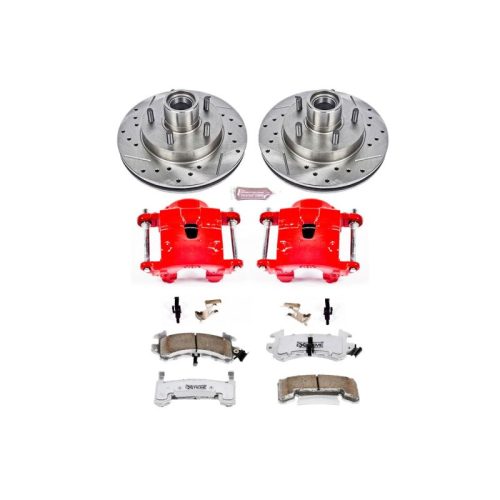 2003-2004 Chevrolet S10 Front Z26 Street Warrior Brake Upgrade Kit with Drilled & Slotted Rotors - Premium Heavy-Duty Replacement