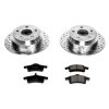 2000-2004 Jeep Grand Cherokee Rear Z23 Evolution Sport Brake Rotor and Carbon-Fiber Ceramic Brake Pad Assembly - Premium Replacement
