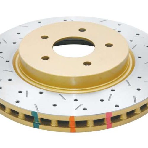 DBA 4000 Series Cross Drilled and Slotted Front Rotor for Nissan Skyline R34 GTT (1998 and Up) - Heavy-Duty Replacement Brake Disc - Image 6