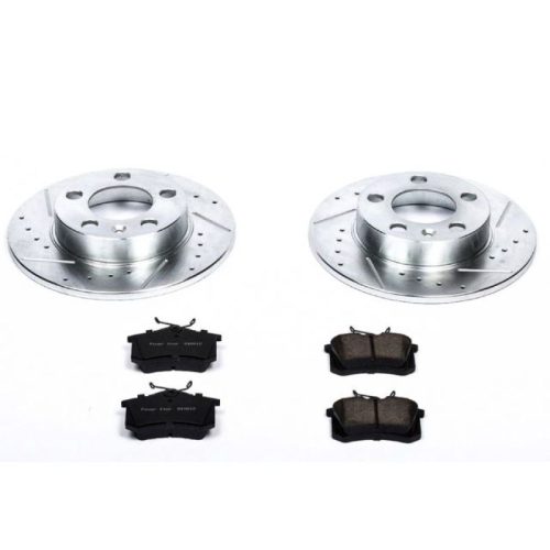 2000-2006 Audi TT Rear Z23 Evolution Sport Brake Rotor and Carbon-Fiber Ceramic Brake Pad Assembly - Premium Heavy-Duty Replacement