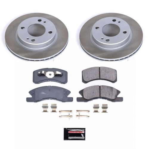 2014-2015 Mitsubishi Mirage Front Semi-Coated Rotor Brake Assembly - Heavy-Duty Replacement for Fleet and Commercial Use
