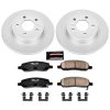 2006-2008 Buick Lucerne Rear Z17 Evolution Geomet Coated Brake Rotor and Ceramic Brake Pad Assembly - Premium Replacement